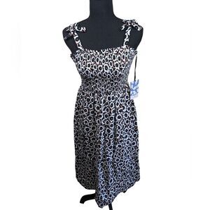 Diane Von Furstenberg DVF X Target Midi Dress Poppy Smocked Pockets Large 10/12